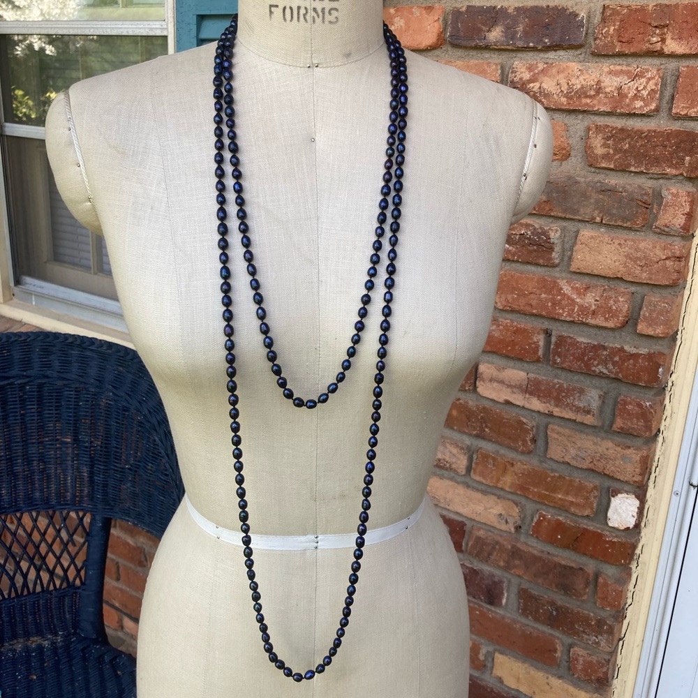 Black Cultured Pearl Necklace